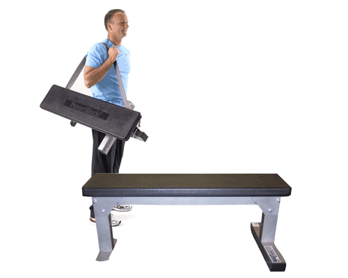 Personal training travel bench from PowerBlock