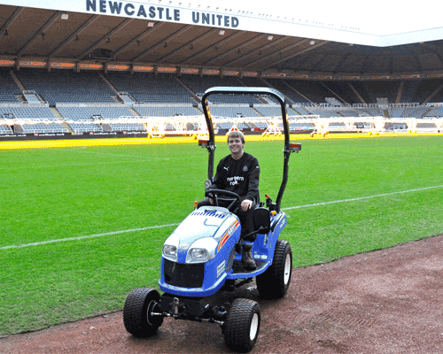 Versatile Iseki compact tractor for Newcastle's St James' Park stadium