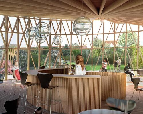 The extension will form a new cultural landmark for the cirty of Odense / Kengo Kuma & Associates