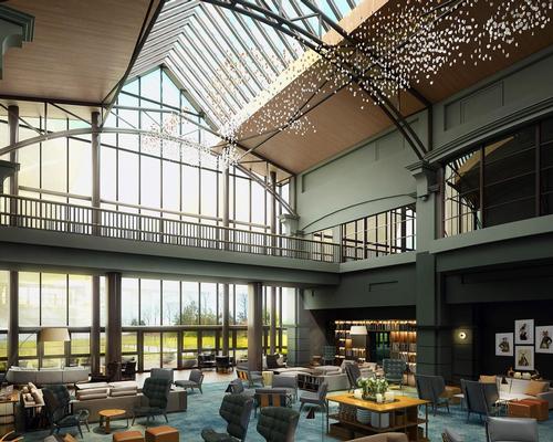 A new 60m-long sculpture will sweep through the atrium, referencing the waves of the North Sea / RPW Design