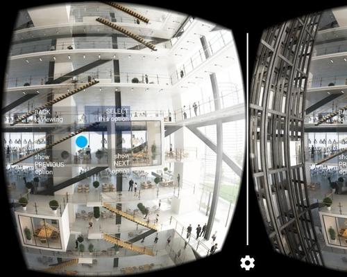 The user interface in which project stakeholders can review and select preferred design iterations / NBBJ