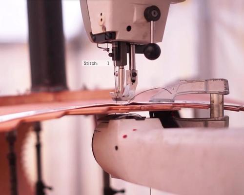 The 151 segments of the structure were stitched together in two layers by robots using an industrial sewing machine / Institute of Building Structures and Structural Design