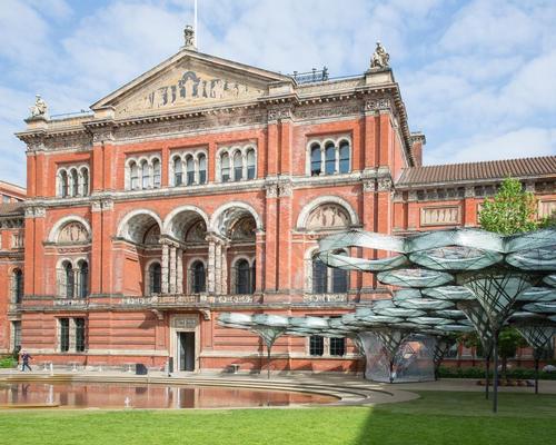The pavilion is located in the grounds of the Victoria and Albert Museum / Victoria and Albert Museum, London