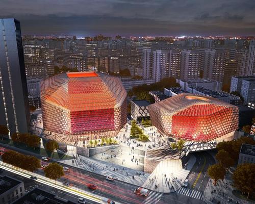 Urban Concert Hall will be formed of several sculptural volumes, which settle into the neighbourhood 'like a piece of a puzzle' / GMP