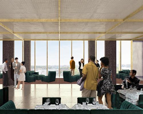 The restaurant and bar have been moved to the top floor to create more public engagement / David Chipperfield Architects