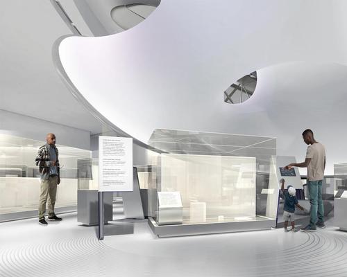 Mathematical principles defines Zaha Hadid Architects’ dramatic curving design for the gallery / Zaha Hadid Architects