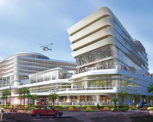 The architecture is inspired by the shipping vessels that ply the bay, and the hotel sits atop the two-level S Maison, a high-end retail complex