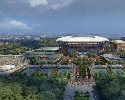 Rossetti are involved in a ten year US$550m re-design of the 46-acre Billie Jean King National Tennis Center campus / Rossetti