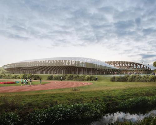 The Zaha Hadid design features heavy use of timber / Zaha Hadid Architects