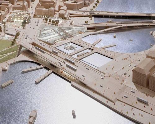 Slussen – which currently separates Stockholm’s central islands and the heritage site of Gamla stan – was built in 1642 / Foster + Partners