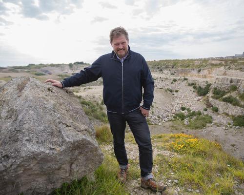 Michael Hanlon at the quarry where he proposed to build Jurassica