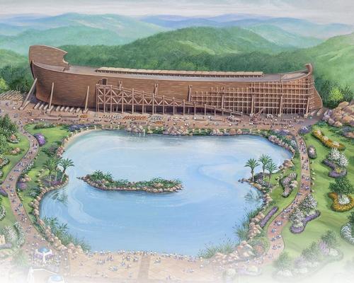 The ark is surrounded by a zoo, a lake, a zip line tour, a garden and a 1,500-seat themed restaurant / The Ark Encounter