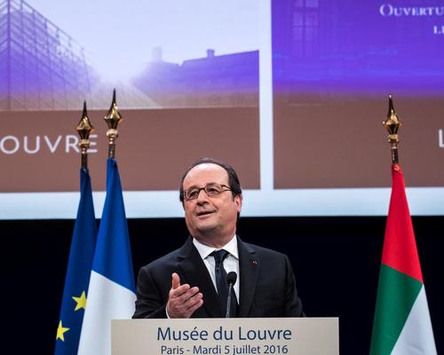 French President François Hollande was on-hand for the unveiling