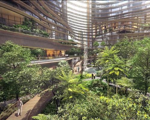 In addition to the abundance of greenery, the environmentally-smart design will utilise solar power, sun-shading, energy-efficient ventilation and a rainwater harvesting system / Ingenhoven Architects