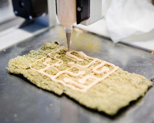 Food Ink’s meals are produced using a multi-material 3D printer that can print a huge range of ingredients, from chocolate to goat’s cheese and pizza dough / Food Ink