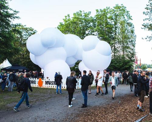 BIG were tasked to create a 120sq m (1,300sq ft) mobile pavilion which could function as a social space for festival goers to relax inside between performances / Jesper Palermo