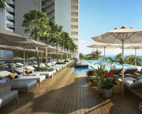 The hotel's new pool deck will feature a saltwater infinity pool and a bar / Rockwell Group