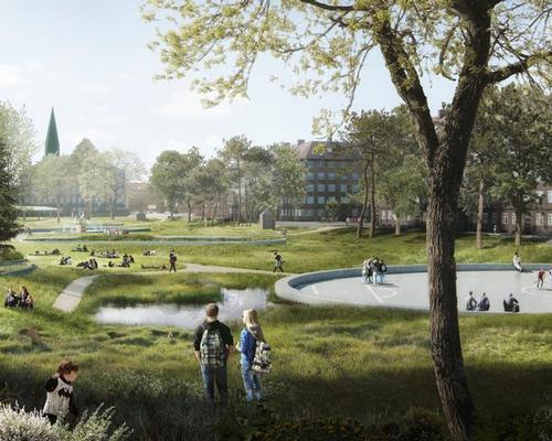 The project will protect the park from flooding and improve the quality of life of local residents / SLA and Beauty and the Bit