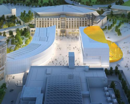 The complex will feature a boutique hotel, food-court, galleries, a spa, retail space and a nightclub / MVRDV