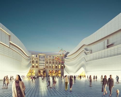 The windowless structures have been described by MVRDV as 'fluid but monolithic' / MVRDV