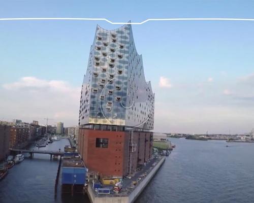 New drone footage has captured the building in dramatic style / Elbe Philharmomie