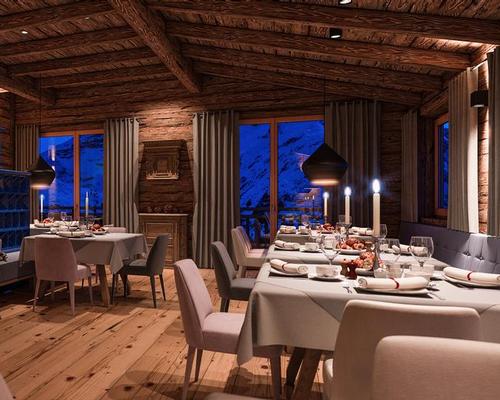 A fine dining restaurant serving British food will feature / Blumen Haus Lech