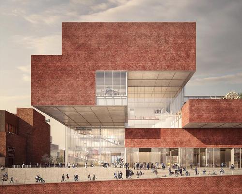 The V&A will be a jutting, polygonal building with brick exteriors / London Legacy Corporation