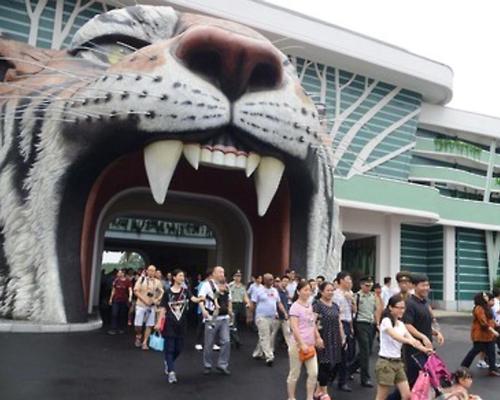 The remodelled zoo, which is entered through the head of a roaring tiger first opened in 1959 / Yonhap News