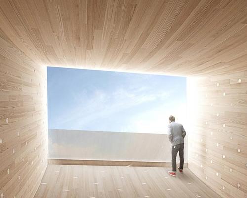 Perforations in the wood will send light into the structure