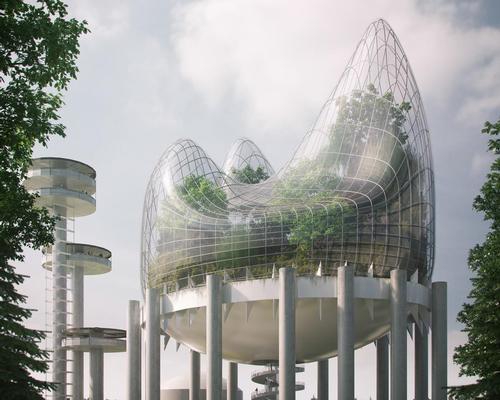 The winning proposal, by architects Aidan Doyle and Sarah Wan, envisions a repurposed pavilion that would create a verdant forest in the sky / National Trust for Historic Preservation