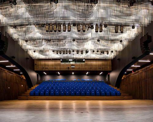 A 300-capacity concert hall is the structural and programmatic heart of the building / Brandon Wallis