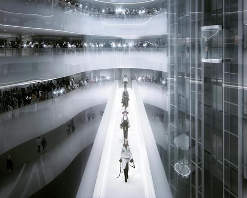 The atrium's footbridge will be used as a catwalk in fashion shows / MAD Architects