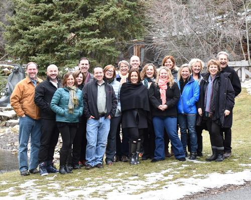 The current Green Spa Network board at a meeting at the Sundance Resort