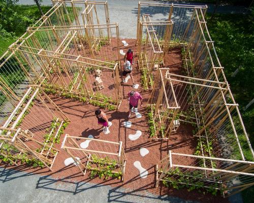The Maison de Jacques is ‘forest of beans’ that will grow over time / International Garden Festival