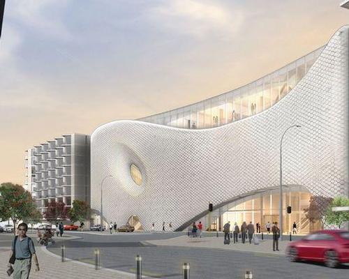 The second proposed design for the Movie Museum is inspired by a fish from local mythology / Studio Pacific Architecture, via RNZ