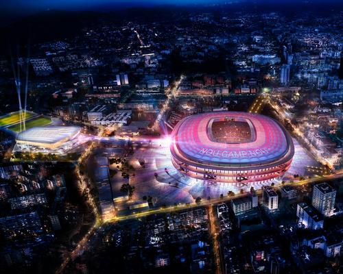 At night the stadium will be illuminated in the club's colouts / FC Barcelona