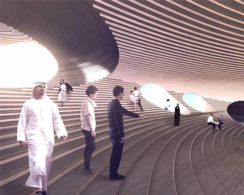 The terraced, shaded voids built into the structure would provide additional leisure space / Höweler + Yoon