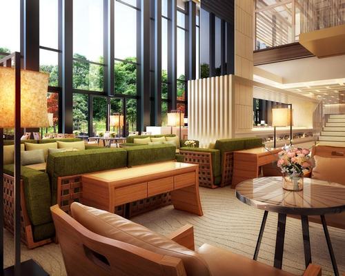 A natural colour palette and polished wood feature throughout the hotel / Four Seasons