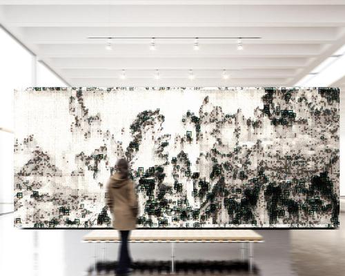 The Republic of Korea's installation is Peach Blossom, a digital map that you can explore virtually / Korean Institute of Design Promotion (