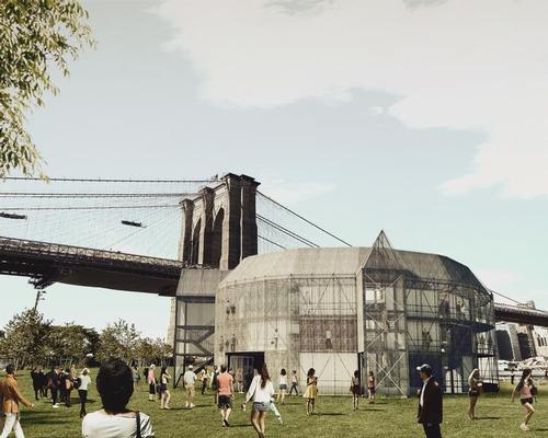 As the theatres will have a demountable base, they can be either temporary or permanent additions to a city / The Container Globe