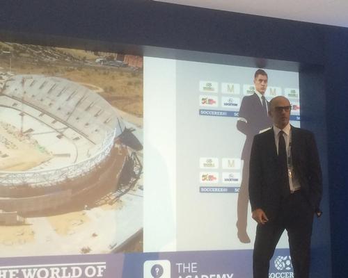 Martinez reveals images of the stadium's current state for Soccerex delegates