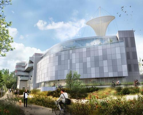 Designed by Indovina Associates Architects, the three-storey building will be built around the existing Omnimax Theater