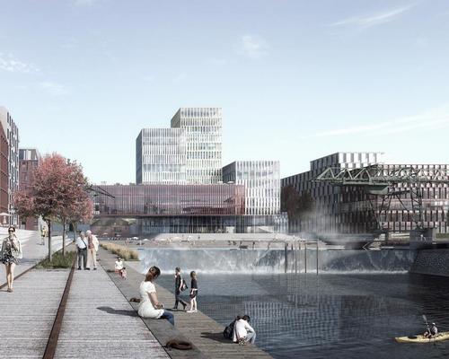 COBE's pool will collect rainwater and waste heat from the district and becomes a new attraction in the city / COBE/Beauty and the Bit