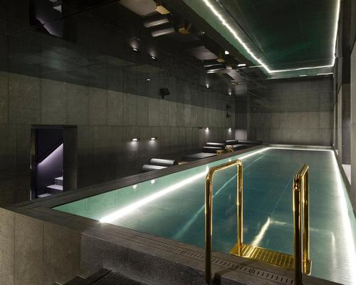 The spa is housed right behind the original 4,000kg vault door