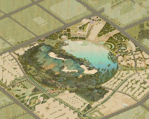 The architecture and design team are tasked with creating a beautiful and ecologically diverse park to complement the mountain landmark / TLS