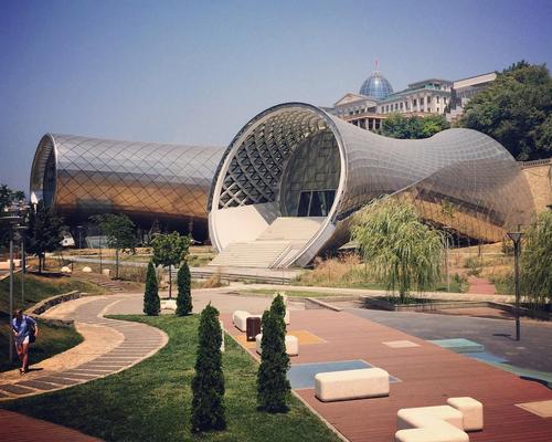 The project, located in the capital’s Rhike Park, is in the advanced stages of construction / Studio Fuksas