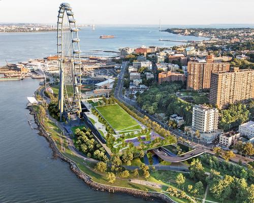 The New York Wheel, currently under construction in Staten Island, will also be featured during the events / Perkins Eastman
