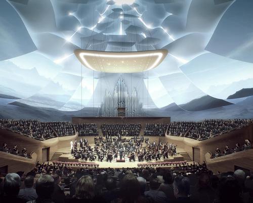 The hall will be the first permanent base for the China Philharmonic Orchestra and will also host performances from touring musicians from all around the world / MAD Architects