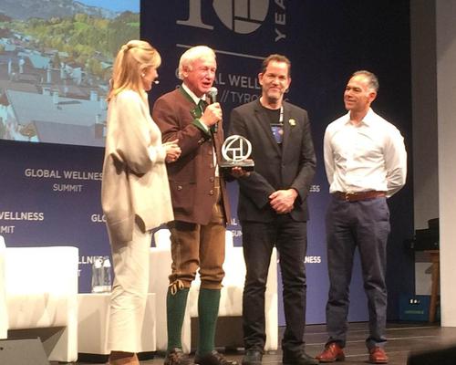 Balthasar Hauser, owner of Biohotel Stanglwirt in Austria received an award for Leader in Sustainability