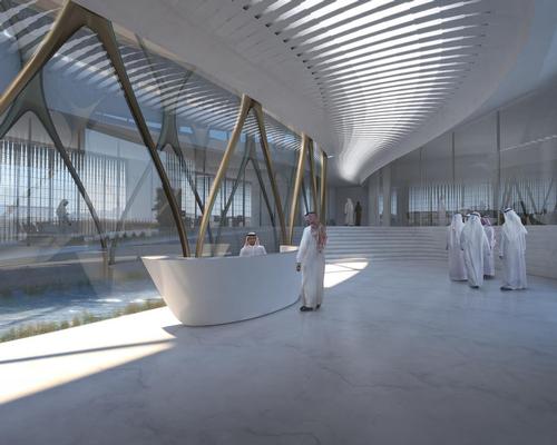 The centre’s facilities organised around an atrium with water features at its core / Methanoia